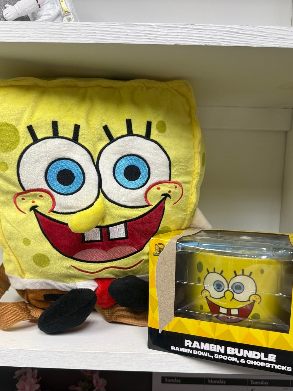 SpongeBob SquarePants Bundle – Plush Backpack + Ramen Bowl Set NWT